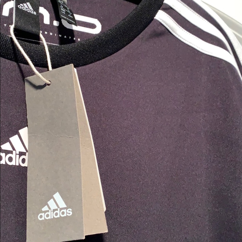 ADIDAS Cropped Sweatshirt Top Long Sleeve - Picture 8 of 11